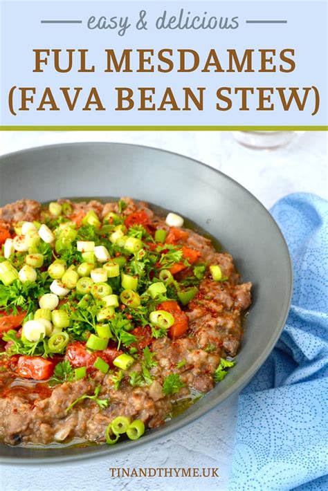 Ful Medames Egyptian Fava Bean Stew Tin And Thyme