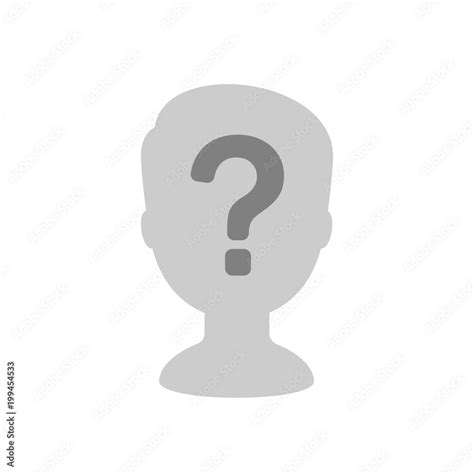 Male Profile Silhouette With Question Mark Anonymous Icon Incognito