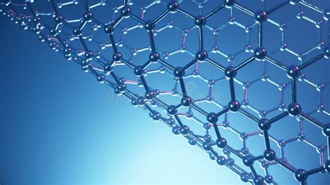 3d Illustration Structure Of The Graphene Tube Abstract Nanotechnology
