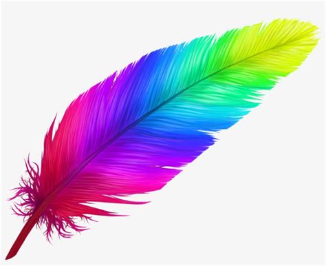 Feather Clipart Rainbow Feather Clip Art Clipart Stickers Ph