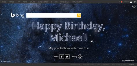 Bing Starts Wishing Users A Happy Birthday