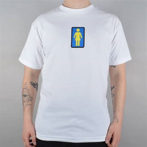 Girl Skateboards Classic Og Skate T Shirt White Skate Clothing From