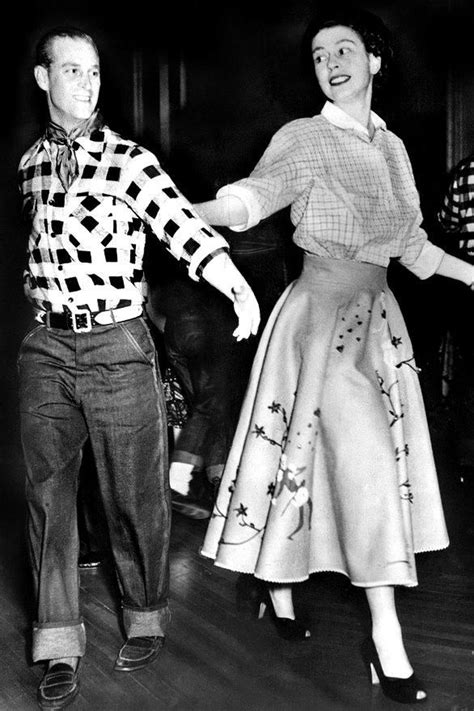 It is to that hope that. Dancing Queen (to-be): She and Prince Philip join in a square dance at a cowboy dress party ...