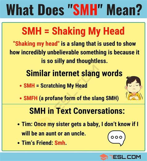 Share tweet +1 pin it share. SMH: What Does SMH Mean? Useful Text Conversations - 7 E S ...