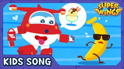 Banana Ice Cream Kids Songs Nursery Rhymes Super Wings Song Youtube