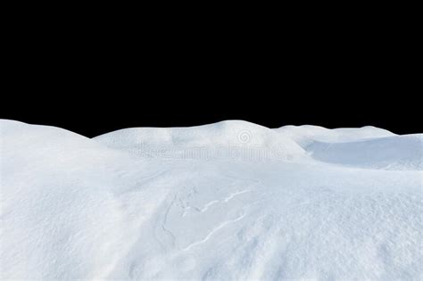 Snow Drifts On A Black Isolated Background Stock Photo Image Of