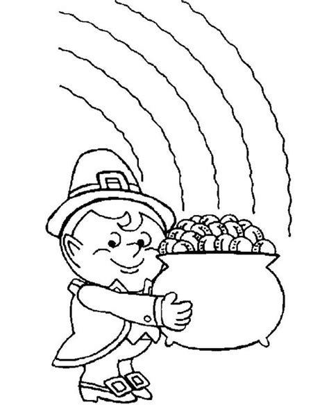Coloring is also a great way to keep the kids busy and engaged, and provide some quiet time for everyone. A Cute Kid Holding a Pot of Gold on St Patricks Day ...