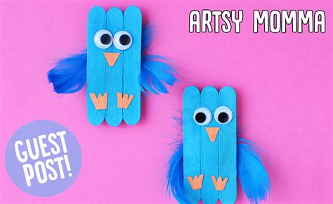 Guest Post Baby Bluebird Craft Magnets Craft Project Ideas Magnet