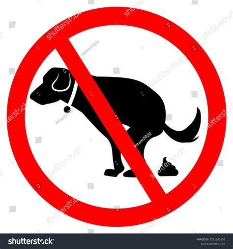 Dog Feces No Dog Poop Sign Stock Vector Royalty Free 2221281251