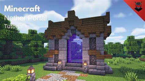 Minecraft How To Build A Medieval Nether Portal Nether Portal Design