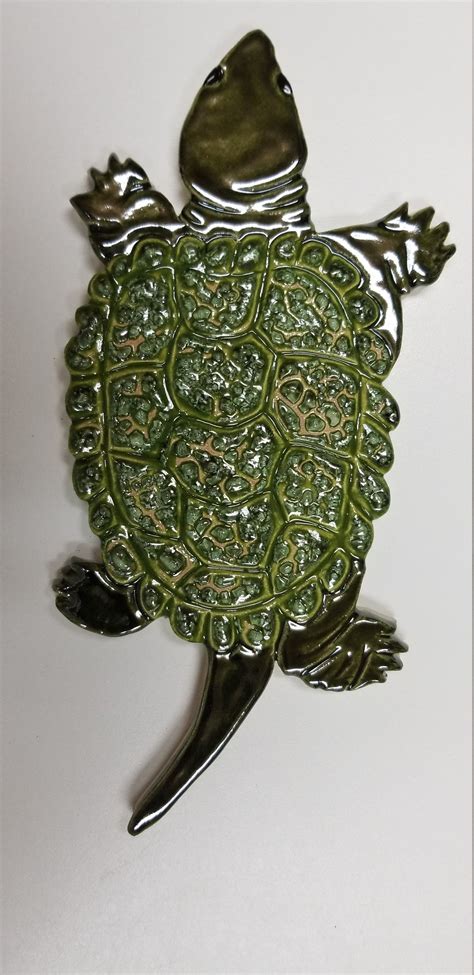 Medium Alligator Snapping Turtle Ceramic Tile For Mosaic Etsy