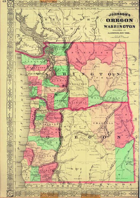 Oregon And Washington Map Verjaardag Vrouw 2020