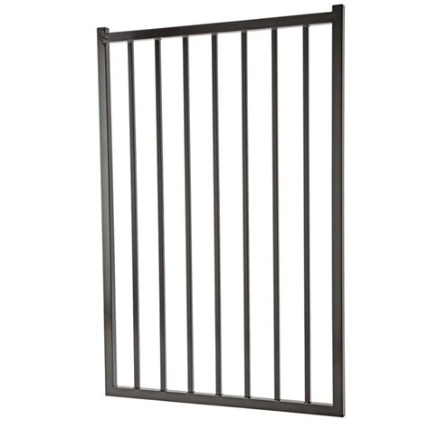 5 ft x 3 5 ft powder coated vinyl coated steel flat top decorative metal fence gate in the metal