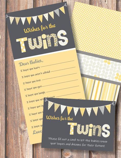 Two large white wire storks for twins baby shower table party floral decoration. Wishes For the Twins Shower Game | Twin Baby Shower Ideas ...