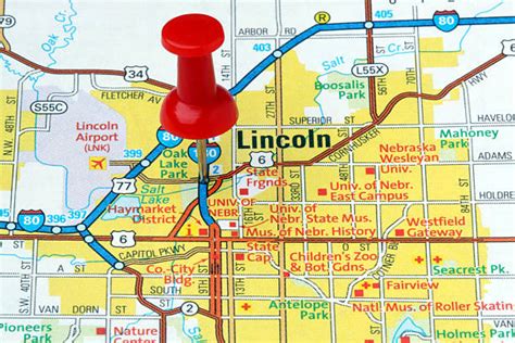 Nebraska Map Lincoln Nebraska Usa Stock Photos Pictures And Royalty Free