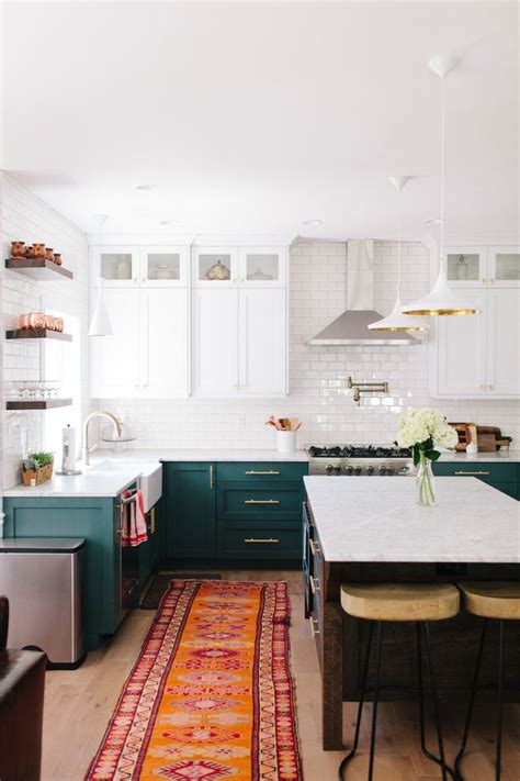 Mismatched Kitchen Cabinets — Bliss In 2020 Green Kitchen Cabinets