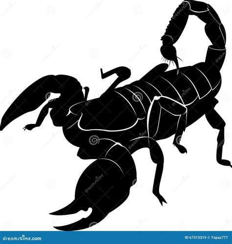 Silhouette Of A Scorpion Stock Vector Illustration Of Symbol 67315319