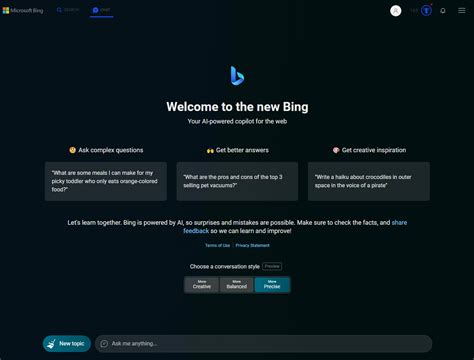 Bing Chat Dark Mode