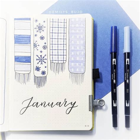 20 Fancy January Cover Page Designs Bullet Journal Cover Ideas