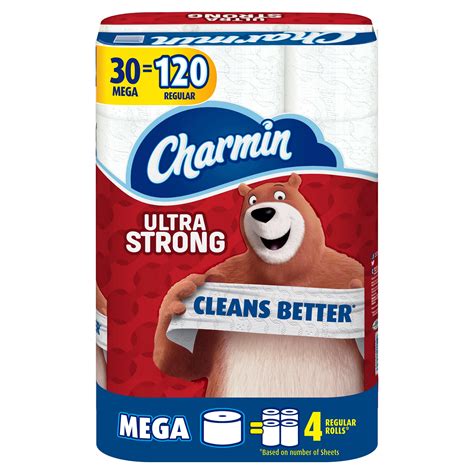 Charmin Ultra Strong Toilet Paper 30 Mega Roll 286 Sheets Per Roll