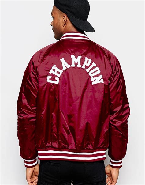 Champion Bomber Jacket In Red For Men Lyst