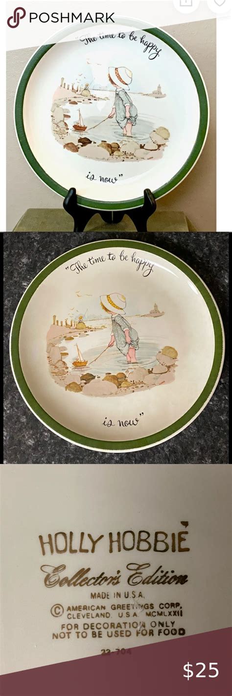 holly hobbie the time to be happy is now collectible plate in 2023 collectable plates holly