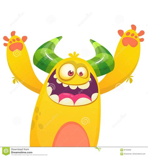 Excited Yellow Emoji Cartoon Square Funny Emotional Face Vector