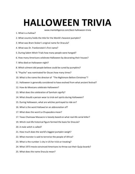 60 Best Halloween Trivia Questions And Answers You Should Know