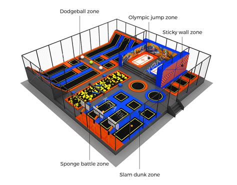 M Customized Design Sky Zone Trampoline Park With Ce Approval For Sale Cit Tp A