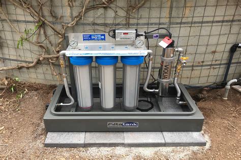 Triple Free Standing Rainwater Filtration System With Uv The Tank