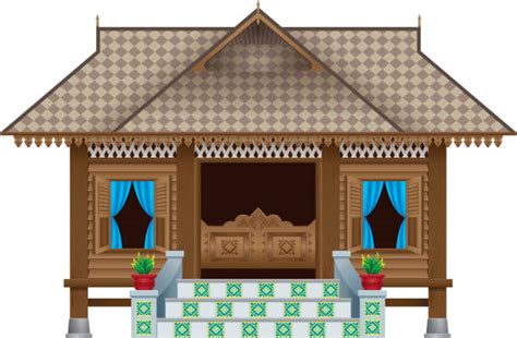 Memiliki rumah di kampung dapat menjadi daya tarik tersendiri bagi sebagian orang. Kampung House Illustrations, Royalty-Free Vector Graphics ...