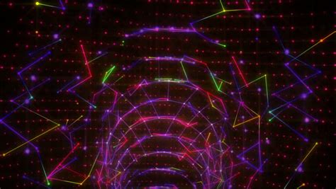 Glühende Disco Plexus Weltraum Tunnel Nahtlose Schleife Für Musikvideos
