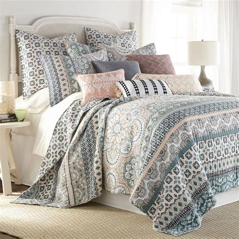 Levtex Home Addie 3 Piece Multicolor Medallion Cotton Kingcal King