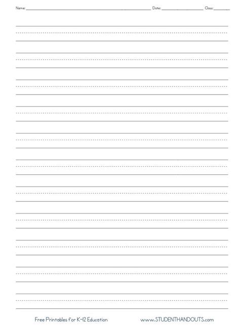 Free 2nd grade writing template | this is front & back and they can use as many as they need to complete. Full page writing paper no picture. Appropriate for second grade. From studentha | Writing paper ...
