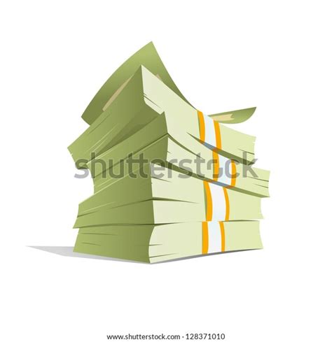 Money Stack Vector Illustration Isolated Stock Vector Royalty Free