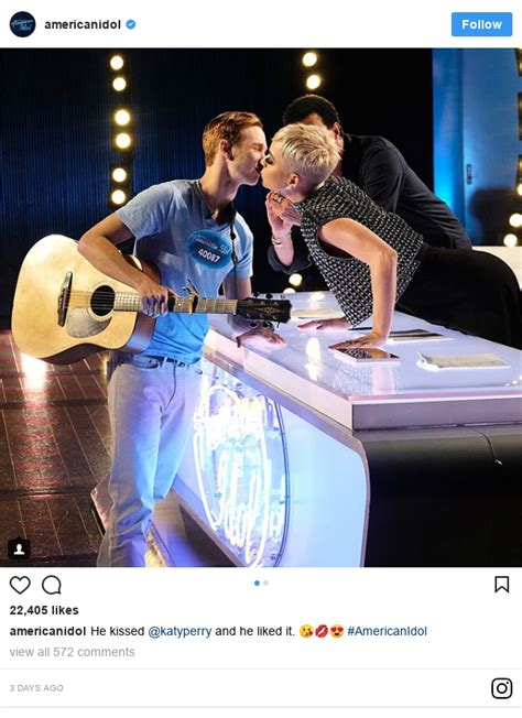 American Idol Contestant Says Katy Perrys Kiss Made Him Uncomfortable Bbc News