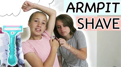 Teaching My Sister How To Shave Her Armpits Youtube