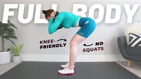 30 Minute Knee Friendly Full Body Workout No Squats Low Impact Workout With Weights Youtube