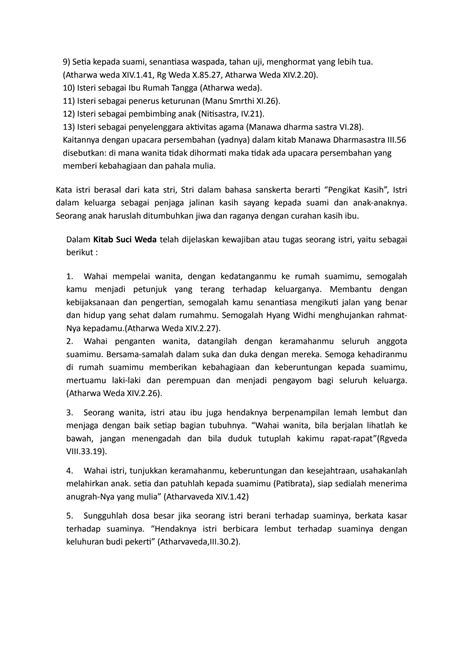 SOLUTION: Peranan seorang istri menurut beberapa sumbe1 - Studypool