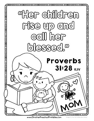 The coloring sheets are often used in classrooms, mostly on mother's day. Free Mother's Day Bible Coloring Pages | Sunday school ...