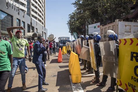Riot Police In Zimbabwe Gatecrashed A Press Conference Where The Opposition Declared The