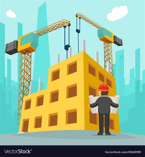 Building Construction Cartoon Royalty Free Vector Image Ad Cartoon