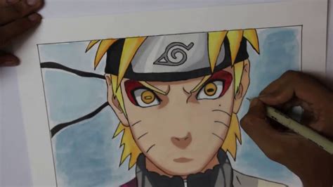 Drawing Naruto Sage Mode Naruto Shippuden Time Lapse Youtube