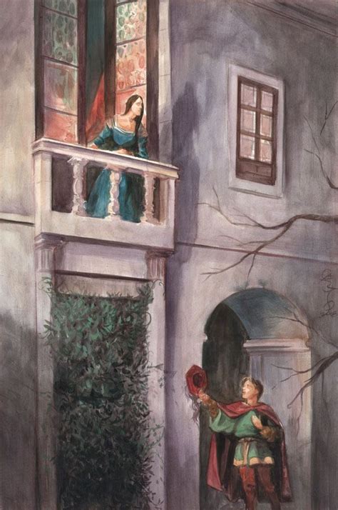 Romeo Y Julieta El Balcón Arte De Ilustración Ilustraciones Arte Renacentista