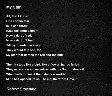 My Star Poem By Robert Browning Poem Hunter