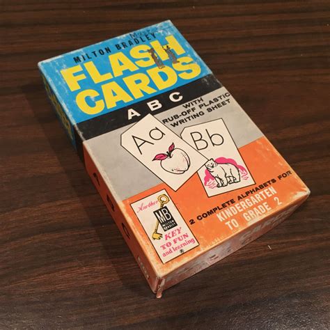 Vintage Abc Alphabet Flash Cards 1963 Milton Bradley Educational