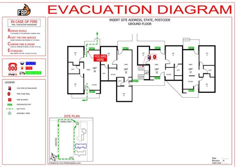 Evacuation Diagram Example 01 Fire Block Plans