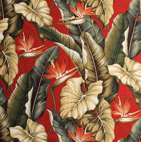 11 Tropical Leaf Print Barkcloth Fabrics In 31 Colorways Retro Renovation