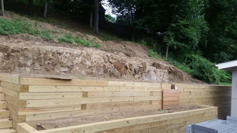 Heavy Timber Retaining Wall Miller Landscapes
