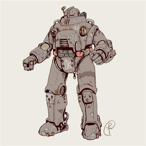 Old Retro Sci Fi Power Armor By Fernand0fc On Deviantart Fallout